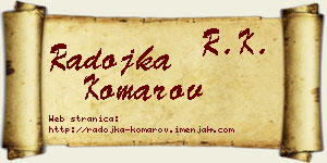 Radojka Komarov vizit kartica